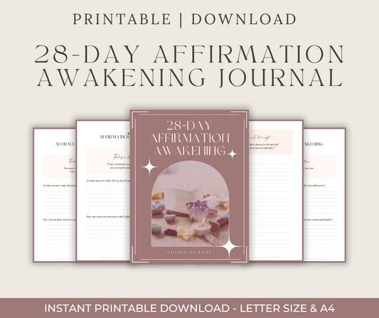 28 Day Affirmation Awakening Journal